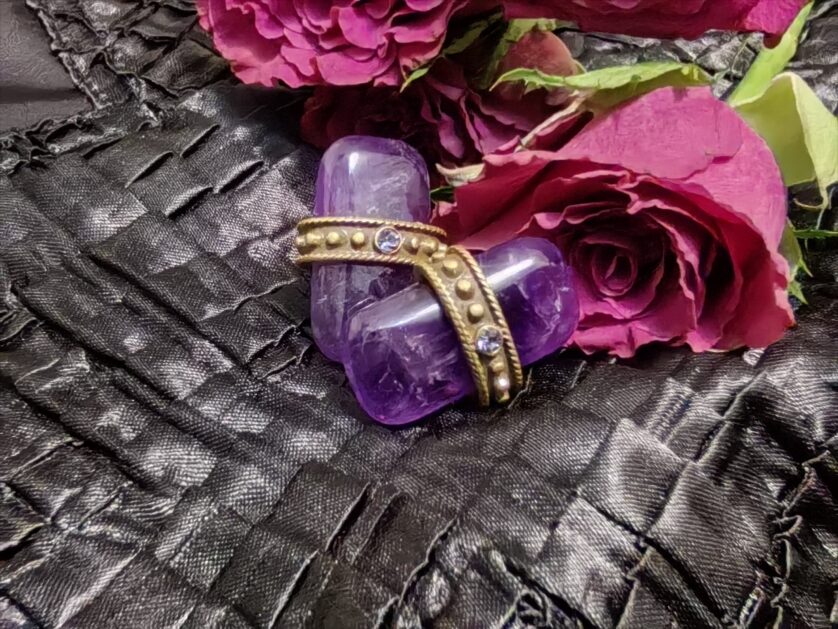 Purple Crystal Earrings